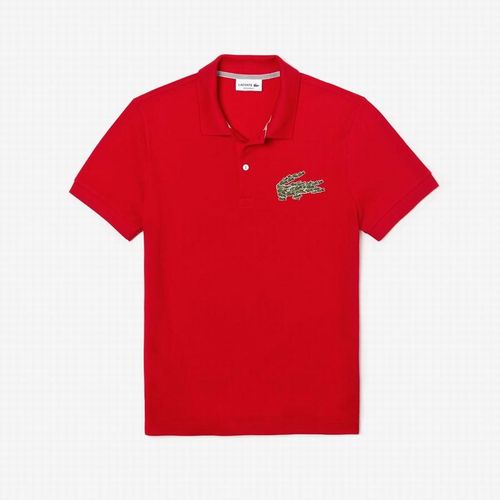 Áo Nam Lacoste Regular Fit Multi Croc Badge Cotton Pique Polo Shirt Màu Đỏ